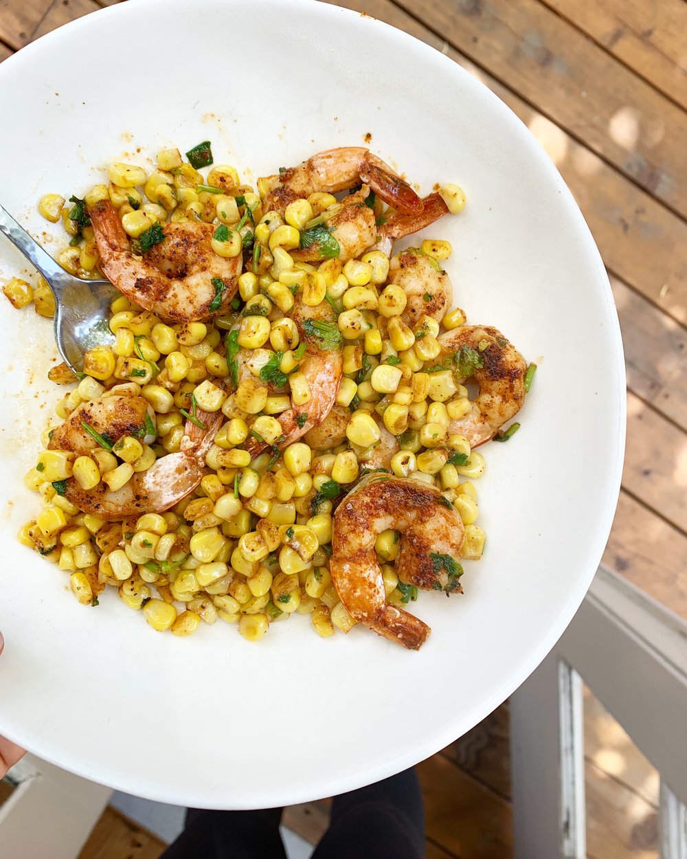 One-Skillet Cajun Shrimp & Corn