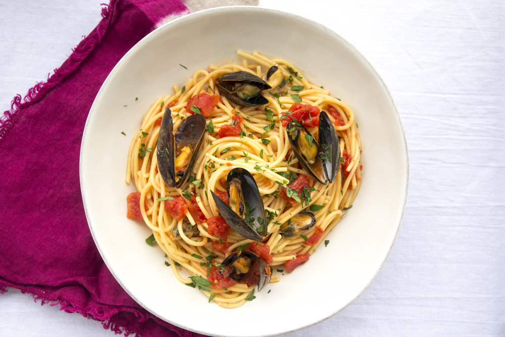 Linguini with Mussels