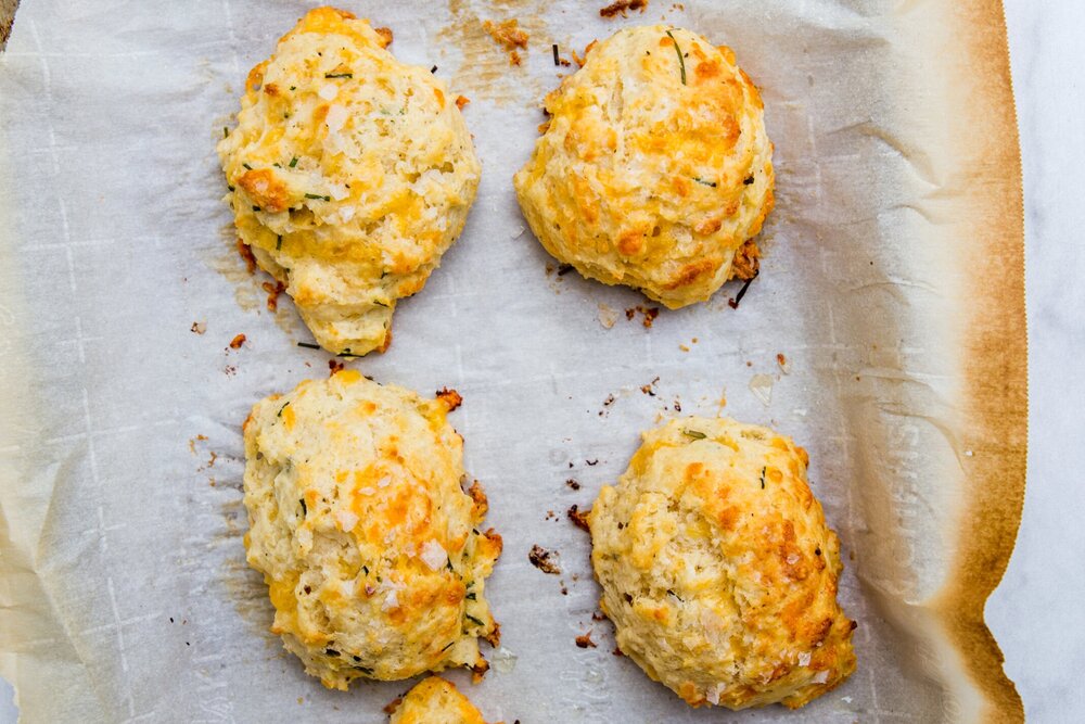 20-Minute Cheddar Chive Drop Biscuits