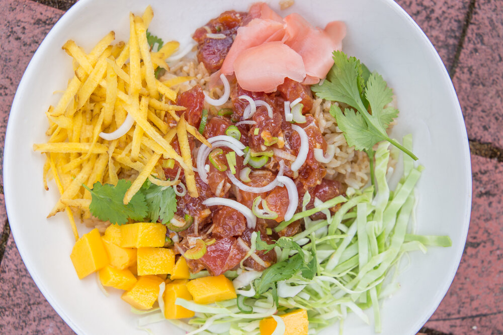 Sesame-Soy Tuna Poke Bowls - from Just Married