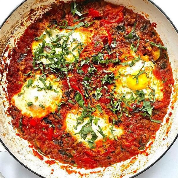 Saucy Sausage Baked Eggs